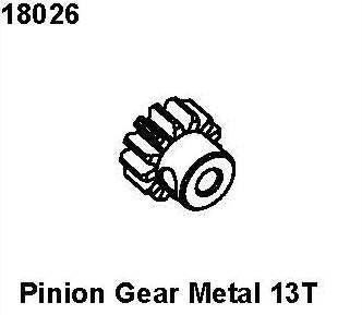 zRC Pro 18026 Pinion Gear Metal 13T RCPRO 1/18 MT - Hobby City NZ (8324342448365)