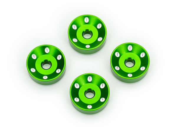 Traxxas 10257-GRN Wheel Washers Alum Green