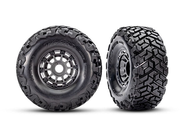 Traxxas 10272-GRAY T&W Wheel Gray Maxx SC Tires (L&R) (8559512551661)