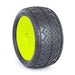 AKA AKA13123WRY 1/10 Buggy Evo Deja Vu Rear (Ultra Soft) Evo Wheel Pre-Mounted Yellow (8319048089837)