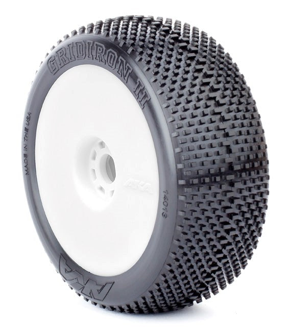 AKA AKA14013QRW 1/8 Buggy Gridiron Ii (Super Soft  Long Wear) Evo Wheel Pre Mounted White - Hobby City NZ