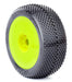 AKA AKA14013QRY 1/8 Buggy Gridiron Ii (Super Soft  Long Wear) Evo Wheel Pre Mounted Yellow - Hobby City NZ