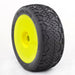 AKA AKA14014VRY 1/8 Buggy Handlebar (Super Soft) Evo Wheel Pre-Mounted Yellow - Hobby City NZ