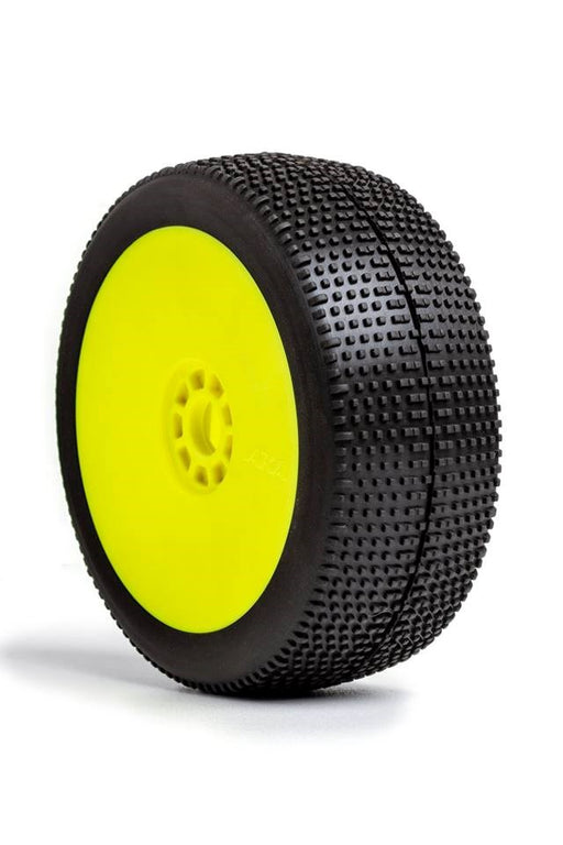 AKA AKA14021QRY 1/8 Buggy P1 (Super Soft  Long Wear) Evo Wheel Pre-Mounted Yellow (8319054971117)