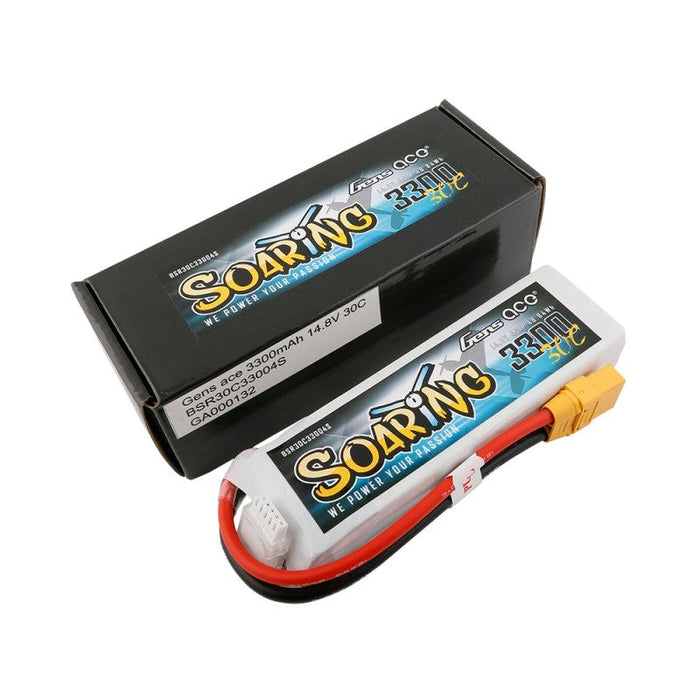 Gens Ace GA3300-4S30-S-XT90 3300mAh 4S 14.8v 30C 137x43x26mm 328g XT90 Plug XH Balance (8319075156205)