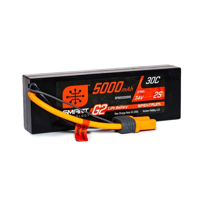 Spektrum SPMX52S30H5 5000mAh 2S 7.4V Smart G2 LiPo 30C Hard Case; IC5 (8319217631469)