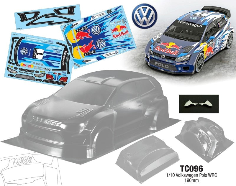 Team C TC096 1/10 Volkswagen Polo WRC 190mm Wide (8319241191661)