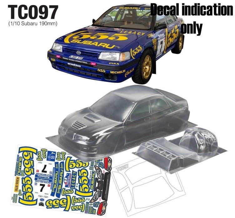 Team C TC097-5 1/10 Subaru Impreza WRC 190mm with 555 NZ Rally Decal Sheet (8319241388269)