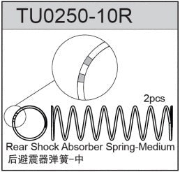 Team C TU0250-10R Big Bore Shock Spring Medium- Rear TM2 & TM4 - Hobby City NZ (8319286771949)