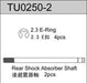 Team C TU0250-2 Big Bore Shock Absorber Shaft rear (2 pcs) - Hobby City NZ (8319286837485)