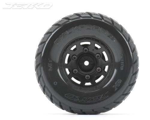 Jetko JKO1803CBMSGB 1/8 MT 3.8 EX-ROCKFORM/Claw Rim/Black/Medium Soft/Glued/Blted (8347091140845)