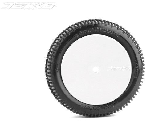 Jetko JKO2008DWUSG 1/10 Buggy 2WD Front-DESIRER/Dish/White Rim/Ultra Soft/Glued Pair (8347091271917)