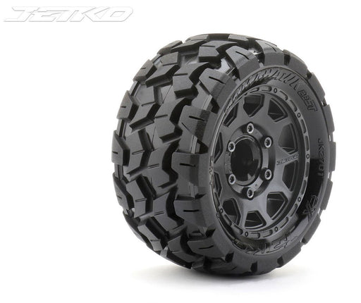 Jetko JKO2701CBMSGN 1/10 ST 2.8 EX-TOMAHAWK/Claw Rim/Black/Medium Soft/Glued (8347091632365)