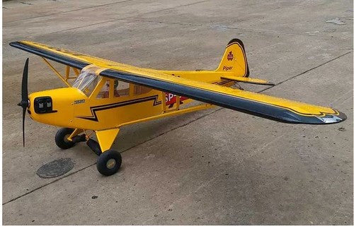 Seagull Models SEA74N Piper J-3 Cub 88.2"wingspan size 20cc (scale U/C scale PU Air wheel) Yellow/Black (8347101004013)