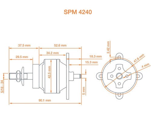 Spektrum SPMXAM4670 Avian 4240-800kV Outrunner Brushless Motor (8347102150893)