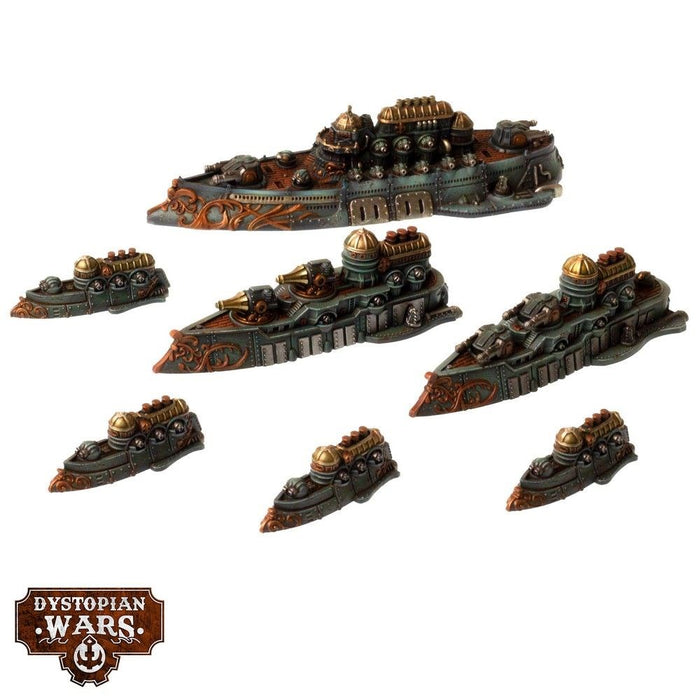 Warcradle DWA260001 Dystopian Wars: Oriflamme Battlefleet Set (8857503793389)