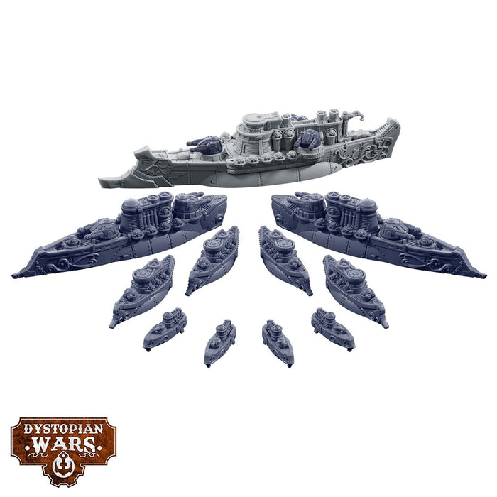 Warcradle DWA260005 Dystopian Wars: Mars Battlefleet Set - Hobby City NZ (8857503924461)