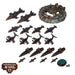 Warcradle DWA270004 Dystopian Wars: Black Wolf Battlefleet Set (8857504383213)