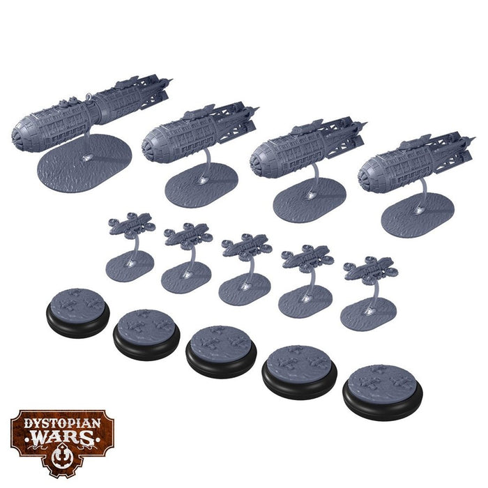 Warcradle DWA990033 Dystopian Wars: Honourable Eclipse Company Battlefleet Set - Hobby City NZ (8857505169645)