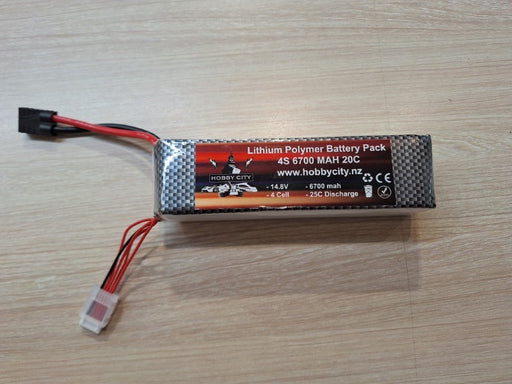 Hobby City 14.8V 4S 6700mAh 20C Lipo Battery (8219031929069)