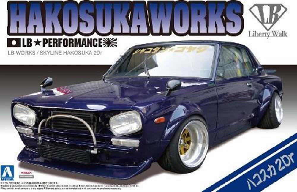 Aoshima 1149 1/24 LB-WORKS Nissan Skyline Hakosuka 2-Door - Liberty Walk No.4 - Hobby City NZ (7854881374445)