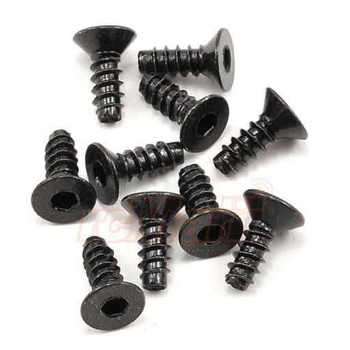 zAXIAL AXA464 - M3x8mm Hex Socket Tapping Flat Head (Black) (10pcs) (10908395207)