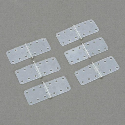 Dubro 118 Small Nylon Hinges w/Locked Pins (6/pkg) (8225535820013)