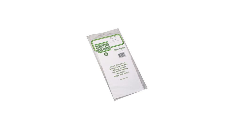 Evergreen 9030 Styrene White Sheet (0.030 X 6 X 12") - 2 pieces (10908980167)