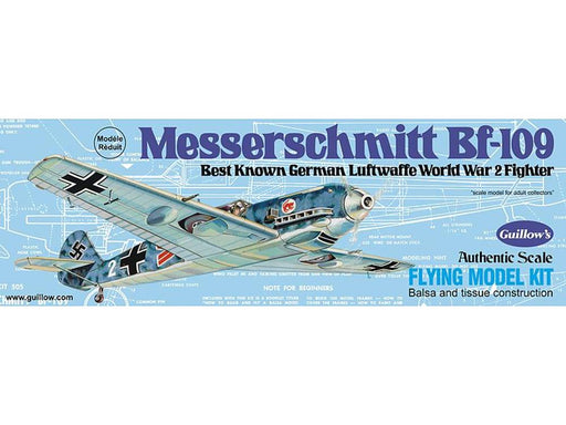 Guillows #505 1/30 Messerschmitt Bf 109 - Balsa Flying Kit - Hobby City NZ