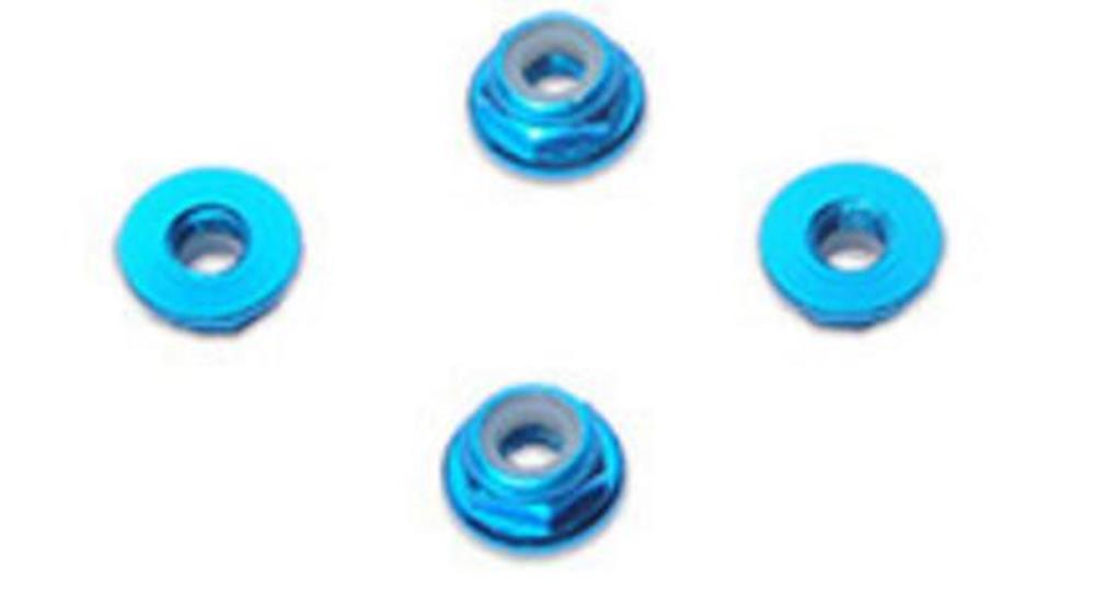 xHyperion HP-NUTLPBL6 6MM FLANGE LOCK NUT SET BLUE (LOW PROFILE) (7537627005165)