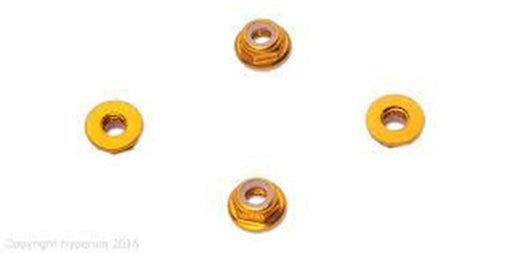 xHyperion HP-NUTLPYL5 5MM FLANGE LOCK NUT SET YELLOW (LOW PROFILE) (7537628872941)