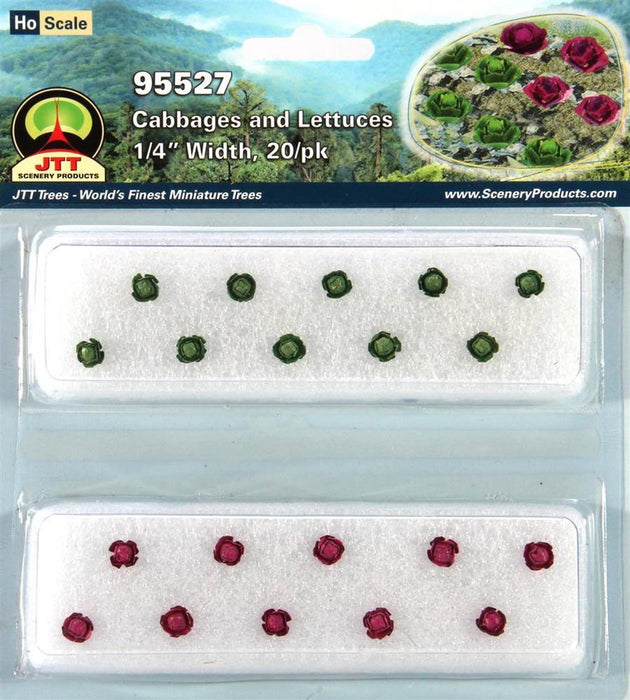 JTT Scenery 95527 HO: 6mm Cabbage Lettuce  (20) (8324604362989)