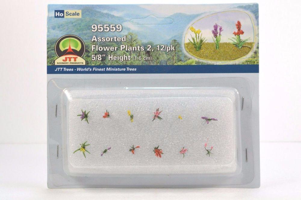 cJTT Scenery 95559 1/100 Asst. Flower Plants 2 (12) - Hobby City NZ (8324605313261)