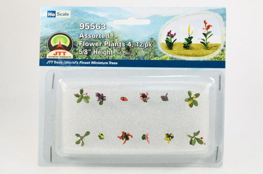 JTT Scenery 95563 1/100 Asst. Flower Plants 4 (12) - Hobby City NZ (8324605444333)