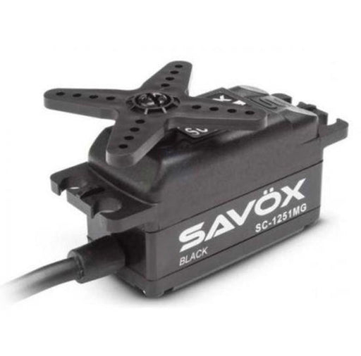 Savox SC-1251MG-BLACK LOW PROFILE SERVO DIGITAL 9KG Black - Hobby City NZ (7537744019693)