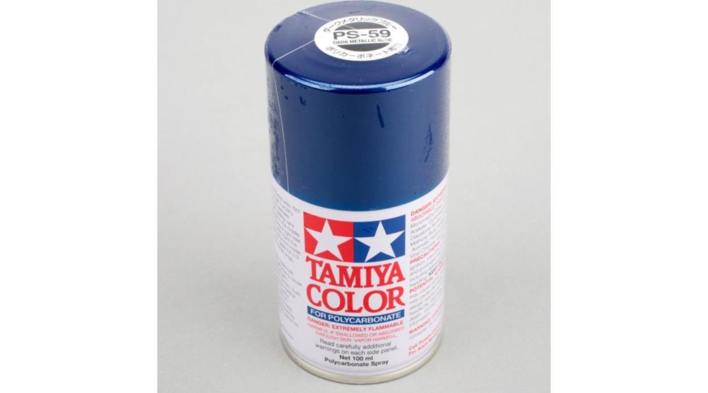 Tamiya 86059 PS-59 Dark Metallic Blue Polycarbonate Spray 100ml (7540581466349)