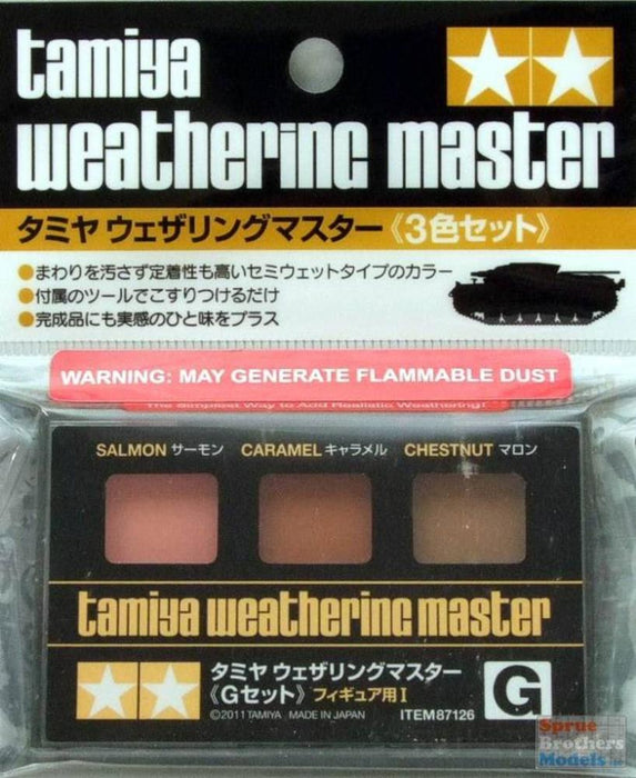 Tamiya 87126 Weathering Master Set G - Salmon/Caramel/Dark Chestnut (Figures I) (7584409387245)