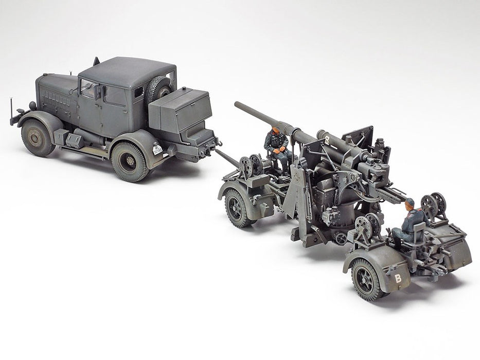 Tamiya 37027 1/48 German Heavy Tractor SS-100 & 88mm Gun Flak37 Set TamiyaItaleri Series no.27 (7654690783469)