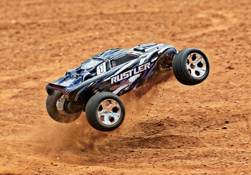 Traxxas 37054-8 - Rustler XL-5: 1/10 2WD RTR Stadium Truck w/USB-C (8120477417709)