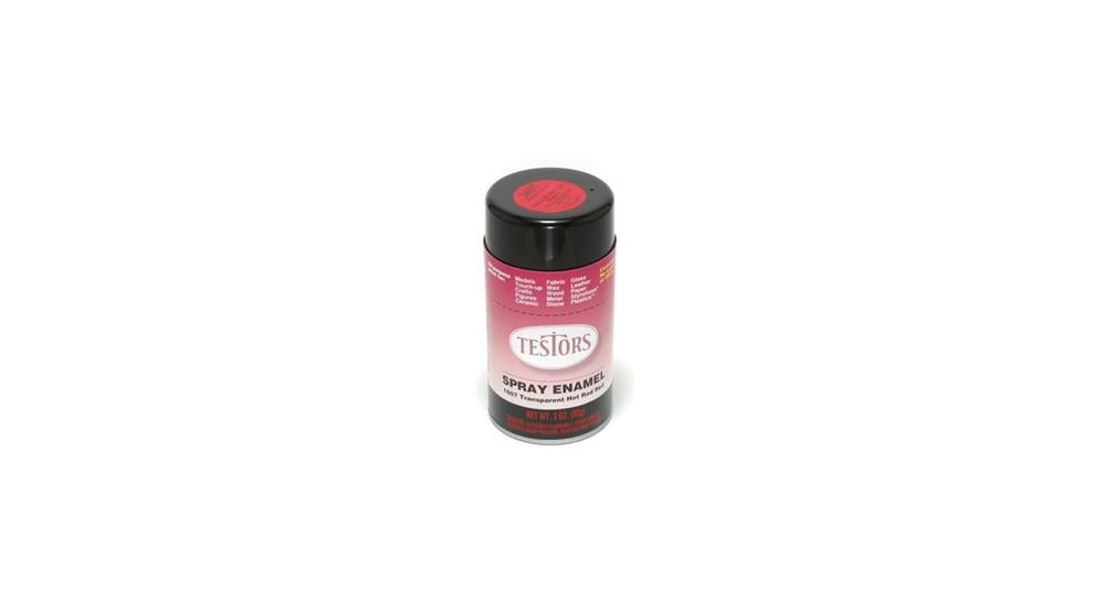 xTestors 1607 Transparent Hot Rod Red Enamel Spray 3oz/85g - Hobby City NZ (8362943054061)