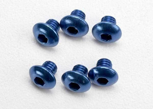 Traxxas 3940 - Screws 4x4mm Button-Head Machine Aluminum (Blue) (Hex Drive) (6) (8827661484269)