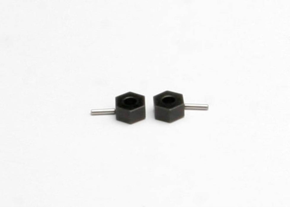 Traxxas 4959 - Hex wheel hubs steel (tall offset) (2)/ axle pins (2.5x12mm) (2) (8827796160749)