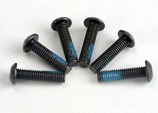 Traxxas 5282 - Screws 3x12mm button-head machine (6) (Starter attachment screws w/ threadlock) (8827863630061)