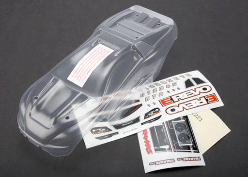 Traxxas 7111 - Body 1/16 E-Revo (Clear Requires Painting)/ Grill And Lights Decal Sheet (8827957903597)