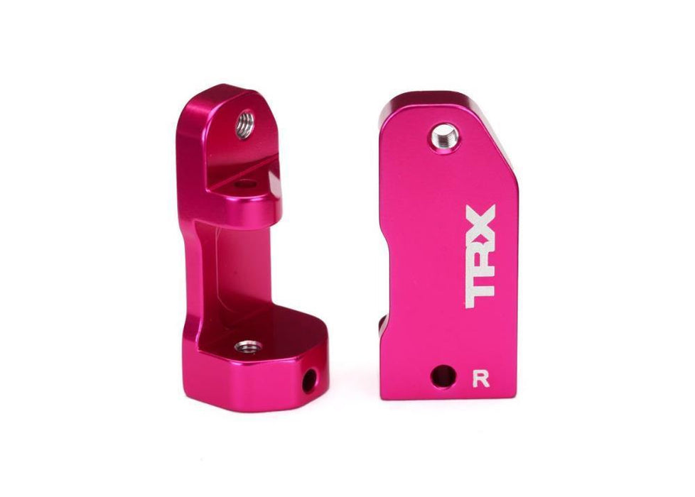 Traxxas 3632P - Caster blocks 30-degree pink-anodized 6061-T6 aluminum (left & right)/ suspension screw pin (2)