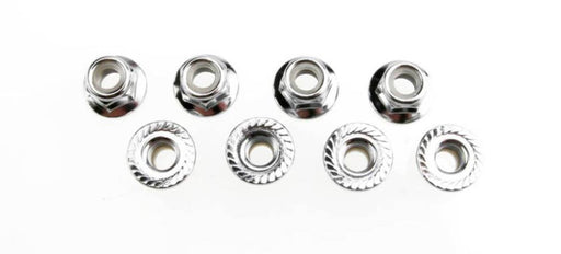 Traxxas 5147X - Nuts 5mm flanged nylon locking (steel serrated) (8) (8827970519277)