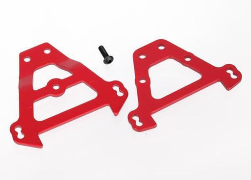 Traxxas 5323R - Bulkhead Tie Bars Front & Rear (Red-Anodized Aluminum) (8827971404013)