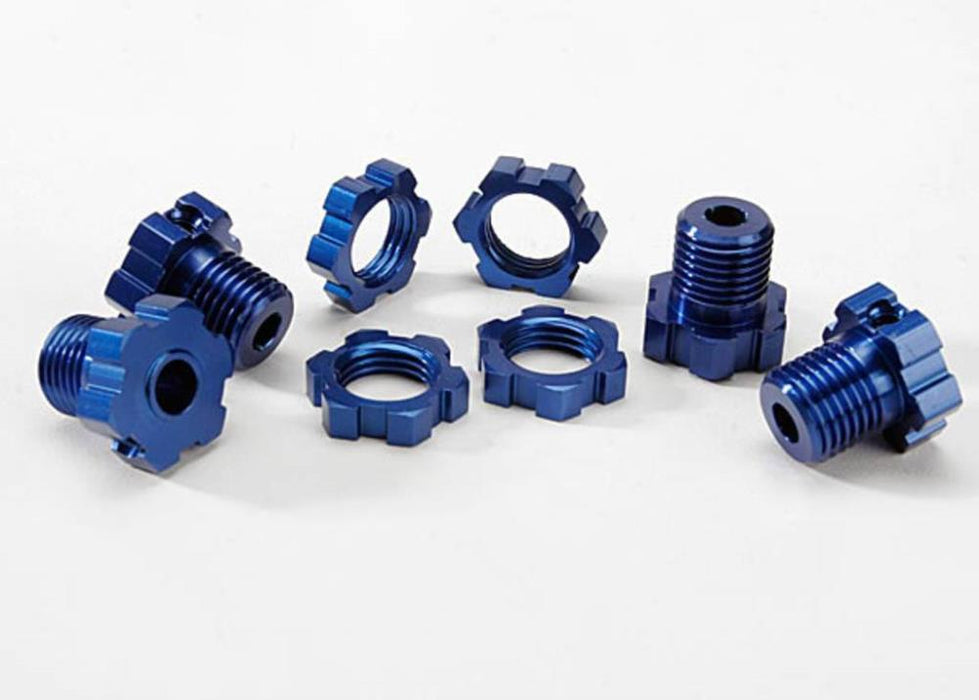 Traxxas 5353X - Wheel Hubs Splined 17Mm (Blue-Anodized) (8404527349997)