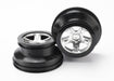 Traxxas 5872X - Wheels Sct Satin Chrome Black Beadlock Style Sct Dual Profile (2) (8338403524845)