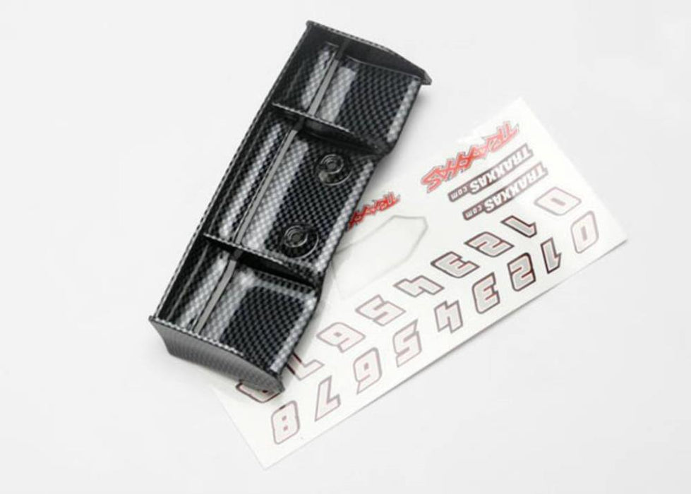 Traxxas 7122G - Wing 1/16 E-Revo (Exo-Carbon Finish)/ Decal Sheet (769278607409)